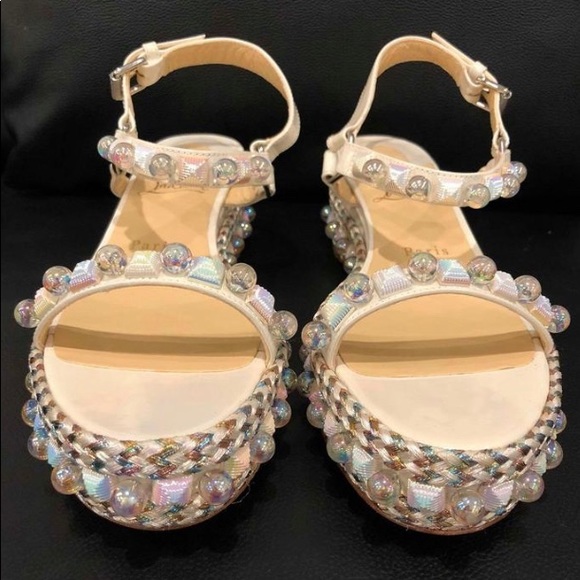 christian louboutin pearl sandals
